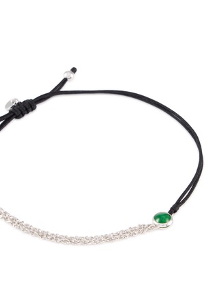 Detail View - Click To Enlarge - LC COLLECTION LABEL - 18K White Gold Cabochon Jadeite Thread Bracelet — Medium