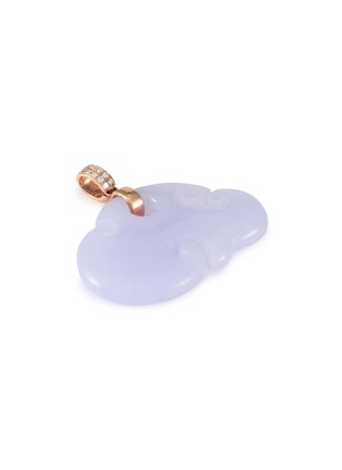 Detail View - Click To Enlarge - SAMUEL KUNG - 18K Rose Gold Lavender Jade Diamond Pendant