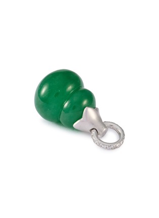 Detail View - Click To Enlarge - SAMUEL KUNG - 18K White Gold Jade Diamond Pendant