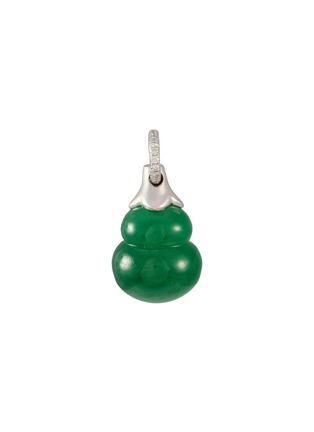 Main View - Click To Enlarge - SAMUEL KUNG - 18K White Gold Jade Diamond Pendant