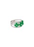 Main View - Click To Enlarge - SAMUEL KUNG - 18K White Gold Jadeite Bead Diamond Ring — US 6.5