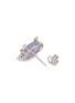 Detail View - Click To Enlarge - SAMUEL KUNG - 18K White Gold Lavender Jade Diamond Sapphire Earrings