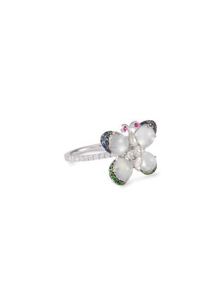 Main View - Click To Enlarge - SAMUEL KUNG - 18K White Gold Jade Diamond Sapphire Ruby Garnet Ring