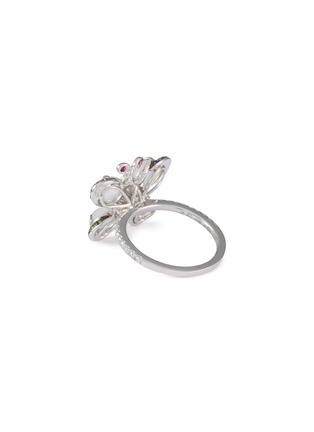 Figure View - Click To Enlarge - SAMUEL KUNG - 18K White Gold Jade Diamond Sapphire Ruby Garnet Ring