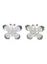 Main View - Click To Enlarge - SAMUEL KUNG - 18K White Gold Jade Diamond Sapphire Ruby Garnet Earrings