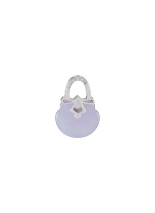 Detail View - Click To Enlarge - SAMUEL KUNG - 18K White Gold Lavender Jade Diamond Pendant