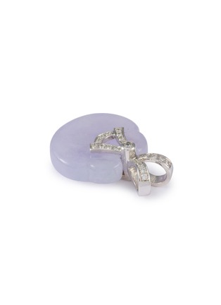 Detail View - Click To Enlarge - SAMUEL KUNG - 18K White Gold Lavender Jade Diamond Pendant