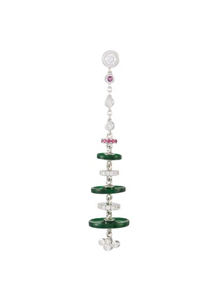 Detail View - Click To Enlarge - SAMUEL KUNG - 18K White Gold Jadeite Diamond Ruby Drop Earrings
