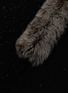 Detail View - Click To Enlarge - LANE'S - Embellished Fur Collar Wool Cashmere Knit Shawl