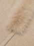 Detail View - Click To Enlarge - LANE'S - Fur Collar Wool Cashmere Knit Shawl