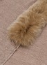 Detail View - Click To Enlarge - LANE'S - Embellished Fur Collar Wool Cashmere Shawl