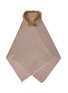 LANE'S Embellished Fur Collar Wool Cashmere Shawl