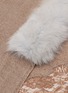 Detail View - Click To Enlarge - LANE'S - Lace Hem Fur Collar Wool Cashmere Shawl