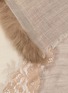 Detail View - Click To Enlarge - LANE'S - Lace Panel Fur Collar Wool Cashmere Shawl