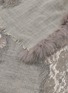 Detail View - Click To Enlarge - LANE'S - Lace Panel Fur Collar Wool Cashmere Shawl