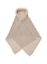 LANE'S Embellished Fur Collar Wool Cashmere Shawl