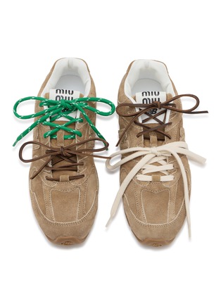 Detail View - Click To Enlarge - MIU MIU - X New Balance 530 Suede Women's Sneakers