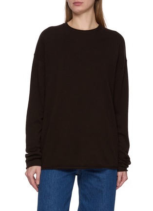 Main View - Click To Enlarge - GUEST IN RESIDENCE - Oversized Crewneck Cashmere Knit Sweater