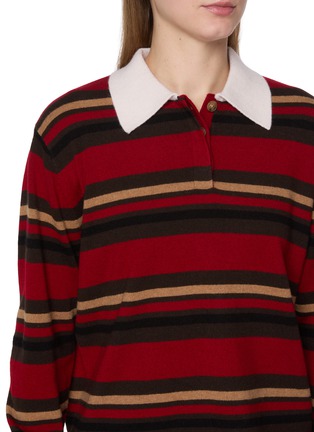  - GUEST IN RESIDENCE - Cropped Striped Cashmere Rugby Knit Sweater