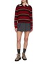 Figure View - Click To Enlarge - GUEST IN RESIDENCE - Cropped Striped Cashmere Rugby Knit Sweater