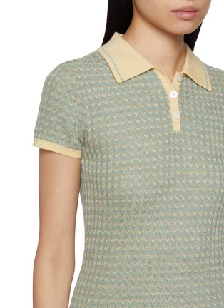  - GUEST IN RESIDENCE - Chevron Shrunken Cashmere Knit Polo Shirt
