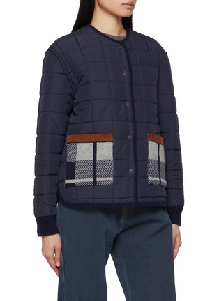 Detail View - Click To Enlarge - GUEST IN RESIDENCE - Reversible Quilted Plaid Liner Wool Cashmere Jacket