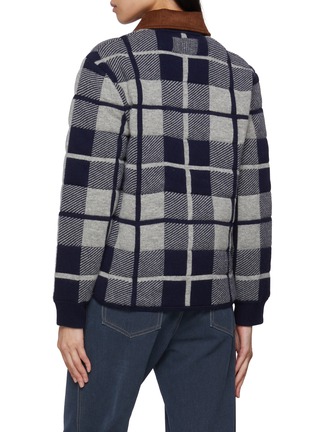 Back View - Click To Enlarge - GUEST IN RESIDENCE - Reversible Quilted Plaid Liner Wool Cashmere Jacket