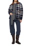 Figure View - Click To Enlarge - GUEST IN RESIDENCE - Reversible Quilted Plaid Liner Wool Cashmere Jacket