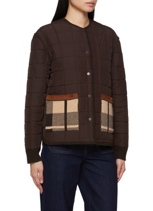 Detail View - Click To Enlarge - GUEST IN RESIDENCE - Reversible Quilted Plaid Liner Wool Cashmere Jacket