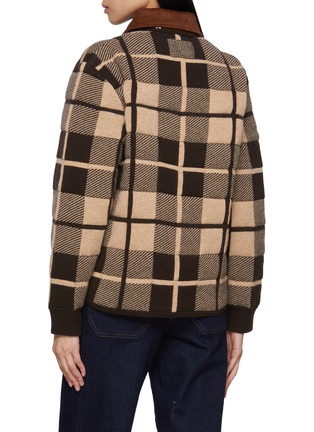 Back View - Click To Enlarge - GUEST IN RESIDENCE - Reversible Quilted Plaid Liner Wool Cashmere Jacket