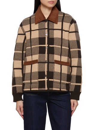 Main View - Click To Enlarge - GUEST IN RESIDENCE - Reversible Quilted Plaid Liner Wool Cashmere Jacket