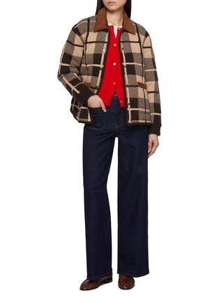 Figure View - Click To Enlarge - GUEST IN RESIDENCE - Reversible Quilted Plaid Liner Wool Cashmere Jacket