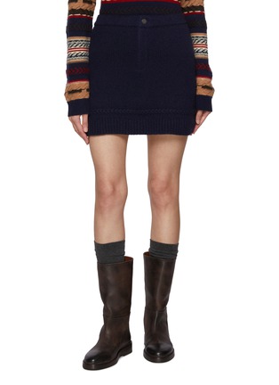 Main View - Click To Enlarge - GUEST IN RESIDENCE - Jean Cashmere Wool Knit Mini Skirt