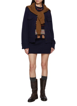 Figure View - Click To Enlarge - GUEST IN RESIDENCE - Jean Cashmere Wool Knit Mini Skirt