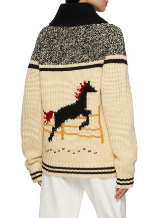 Back View - Click To Enlarge - GUEST IN RESIDENCE - Rodeo Wool Cashmere Knit Cardigan