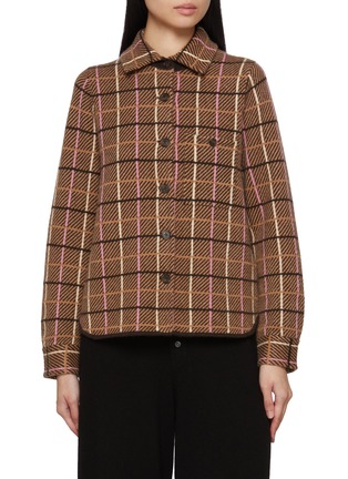 Main View - Click To Enlarge - GUEST IN RESIDENCE - Dylan Plaid Cashmere Shirt
