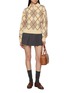 Figure View - Click To Enlarge - GUEST IN RESIDENCE - Collegiate Long Sleeve Argyle Knit Polo Shirt