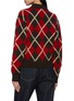 Back View - Click To Enlarge - GUEST IN RESIDENCE - Collegiate Long Sleeve Argyle Knit Polo Shirt