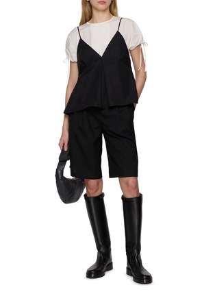 Figure View - Click To Enlarge - THE LOOM - Volume Tie Sleeve Cotton Silk Blouse