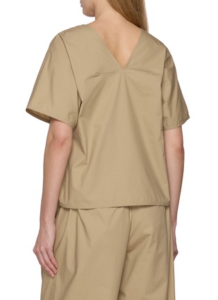 Back View - Click To Enlarge - THE LOOM - Dolman Sleeve V-Neck Cotton Top