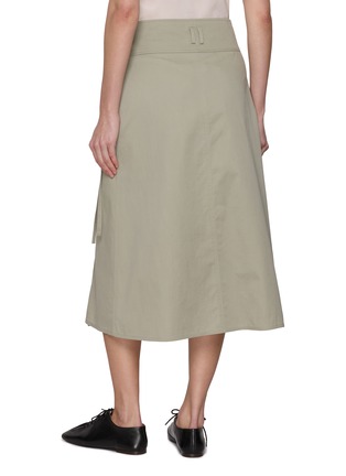 Back View - Click To Enlarge - THE LOOM - Light Wash Denim Wrap Skirt
