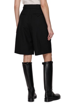Back View - Click To Enlarge - THE LOOM - High Waist Pleated Front Wool Shorts