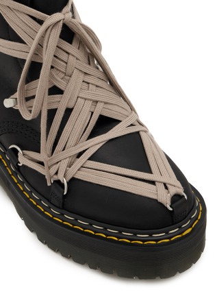 Detail View - Click To Enlarge - RICK OWENS  - x Dr. Martens Megalace Leather Boots
