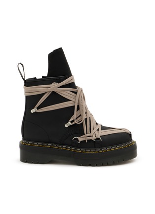 Main View - Click To Enlarge - RICK OWENS  - x Dr. Martens Megalace Leather Boots