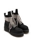 Detail View - Click To Enlarge - RICK OWENS  - x Dr. Martens Steel Toe Leather Boots