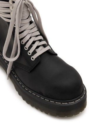 Detail View - Click To Enlarge - RICK OWENS  - x Dr. Martens Steel Toe Leather Boots