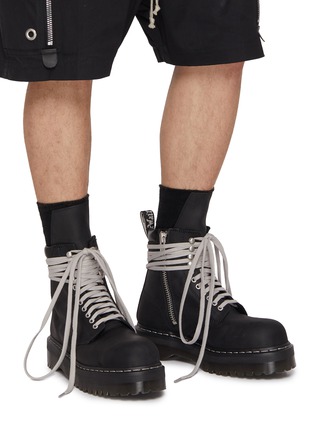 Figure View - Click To Enlarge - RICK OWENS  - x Dr. Martens Steel Toe Leather Boots