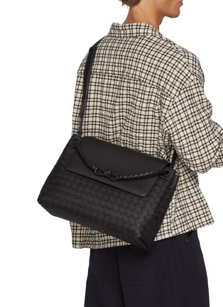Figure View - Click To Enlarge - BOTTEGA VENETA - Medium Andiamo Intrecciato Leather Messenger Bag