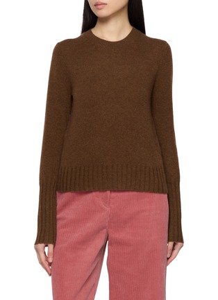 Main View - Click To Enlarge - GUEST IN RESIDENCE - Shrunken Crewneck Cashmere Knit Sweater