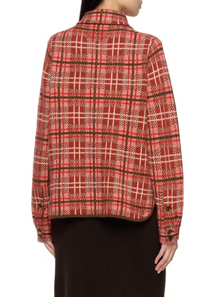 Back View - Click To Enlarge - GUEST IN RESIDENCE - Dylan Plaid Cashmere Shirt